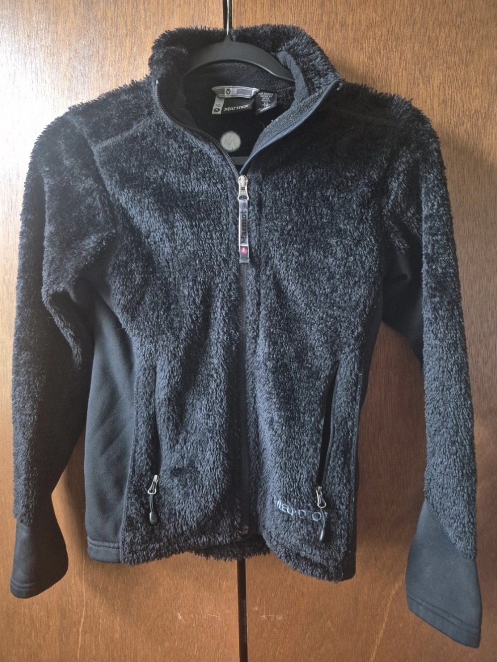 Marmot Black Plush Fleece Full-Zip Jacket